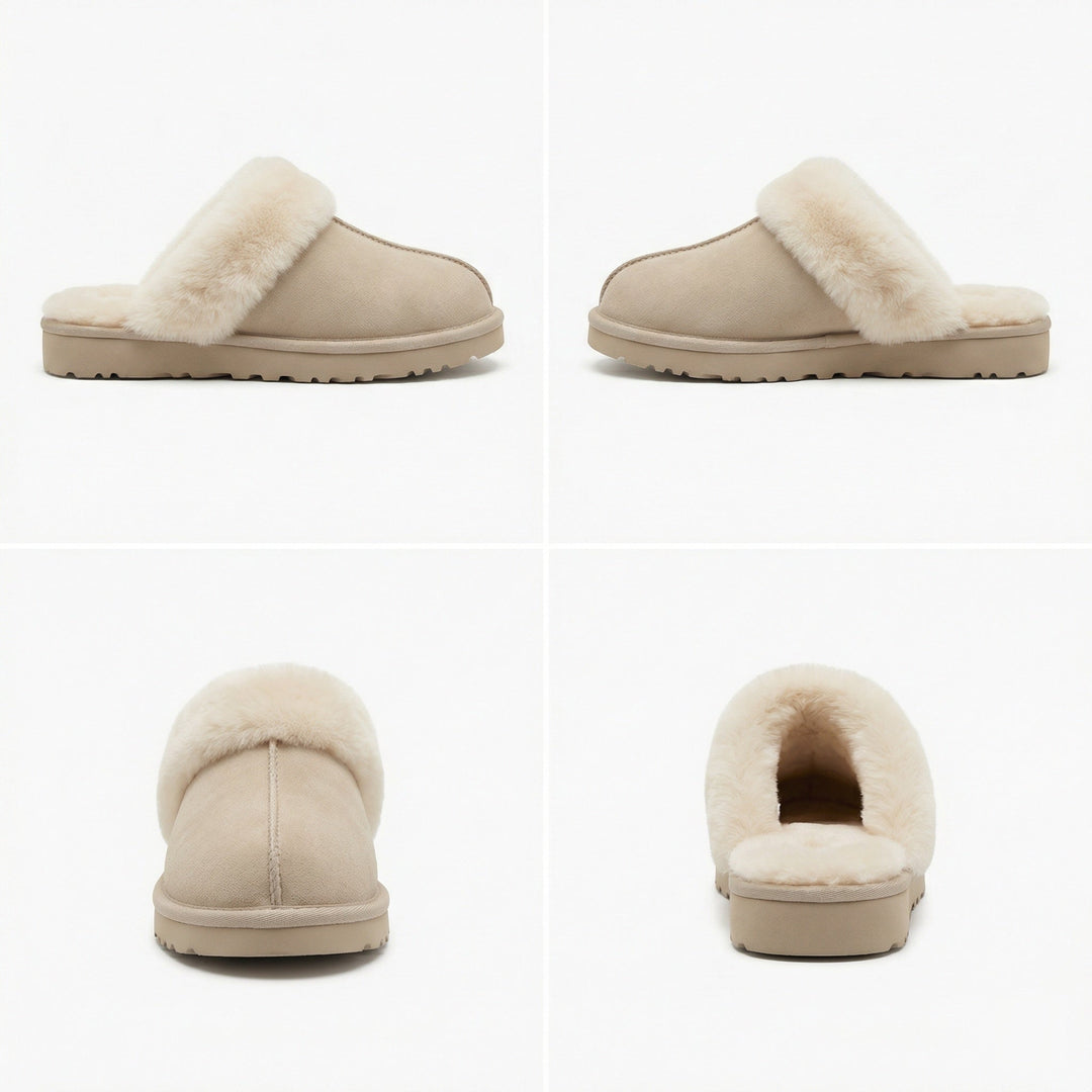 Clogs - Women's Retro Suede Slip-On Mule Mune Fashion