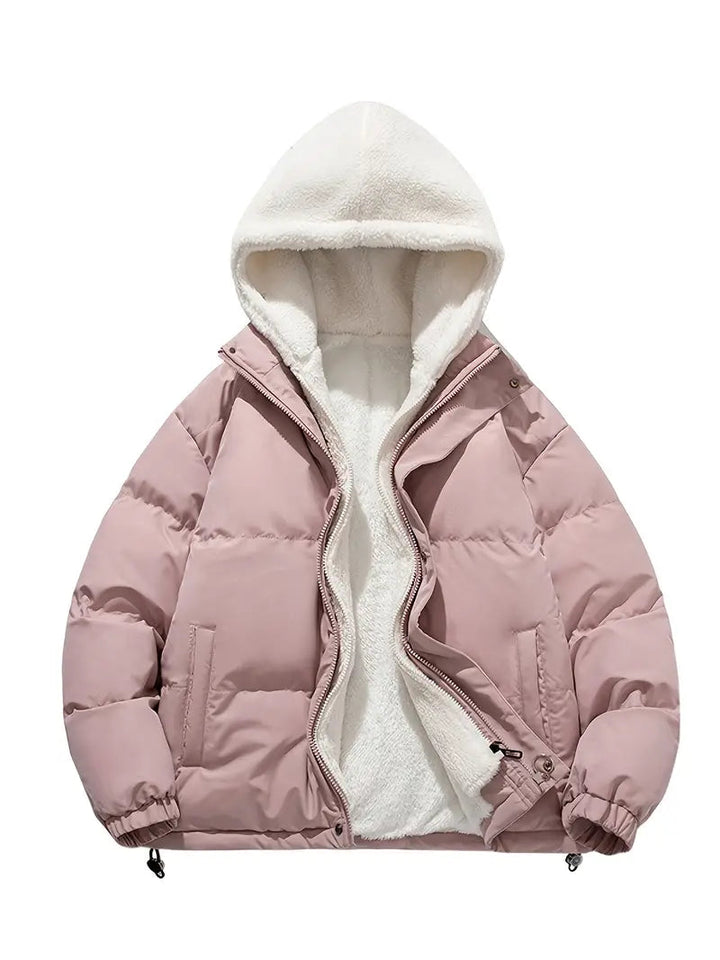 Mune | Women's Winter Puffer Jacket with Warm Sherpa Lining and Hood