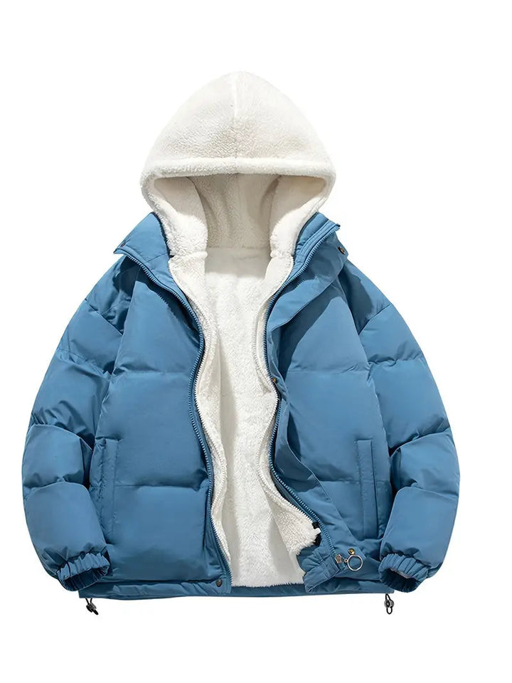 Mune | Women's Winter Puffer Jacket with Warm Sherpa Lining and Hood