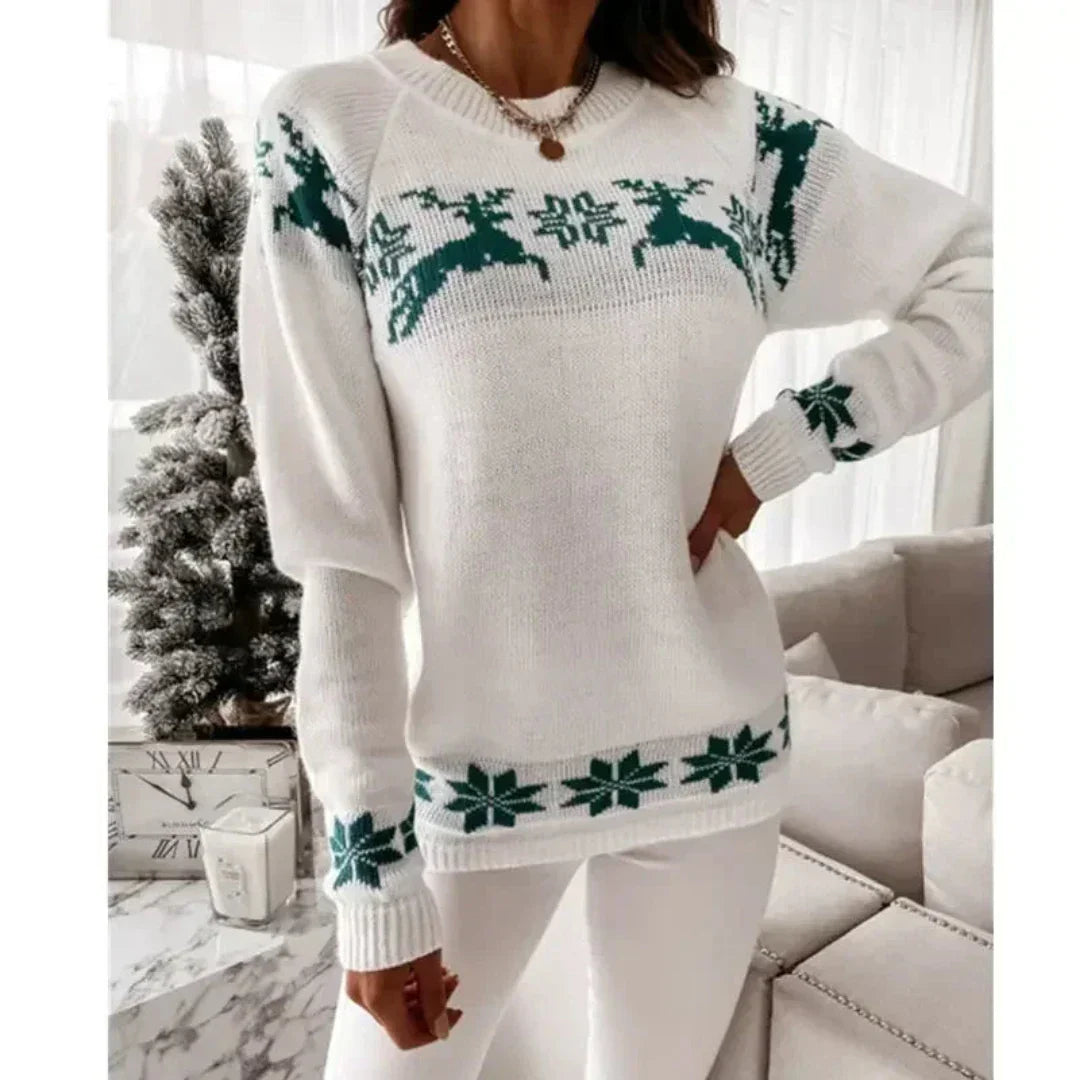 Mune | Women's sweater with reindeer Warm knitted women's sweater