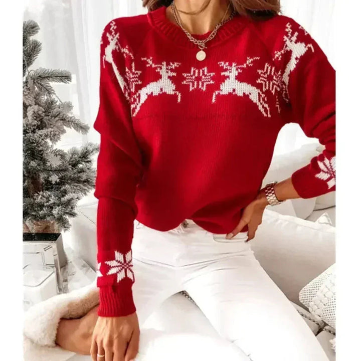 Mune | Women's sweater with reindeer Warm knitted women's sweater