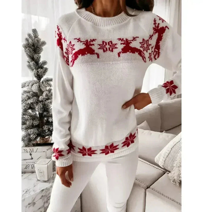 Mune | Women's sweater with reindeer Warm knitted women's sweater