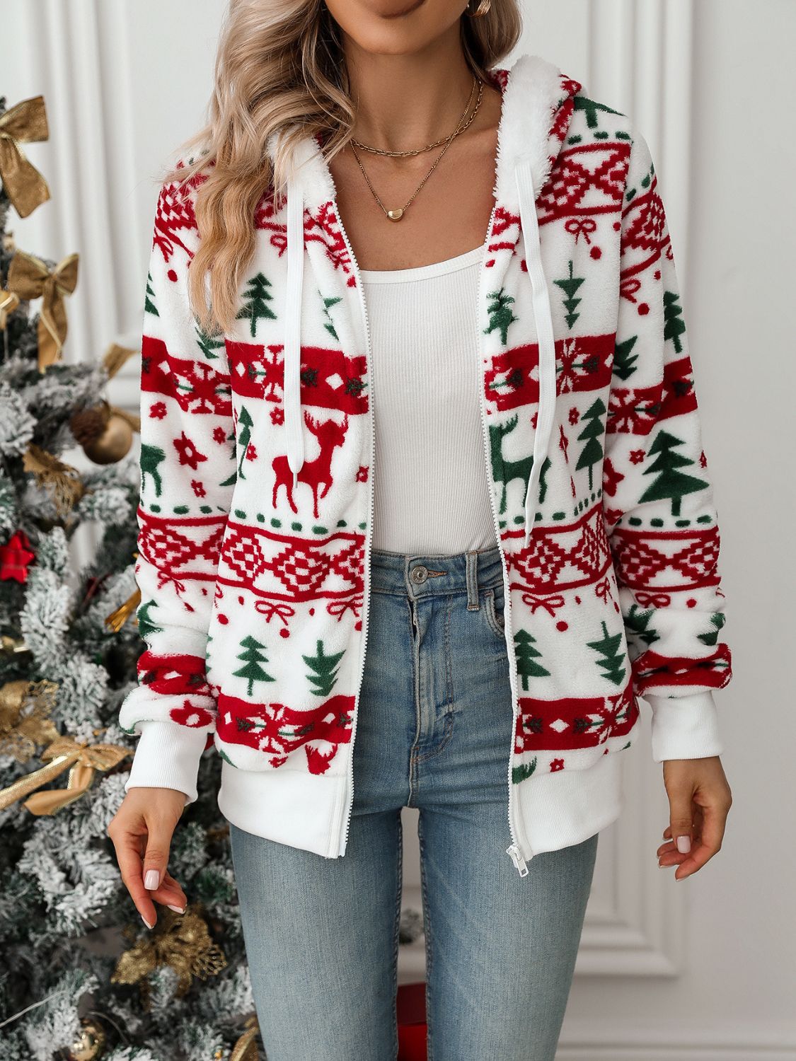 Mune | Christmas Hoodie Women Knitted Reindeer Sweater
