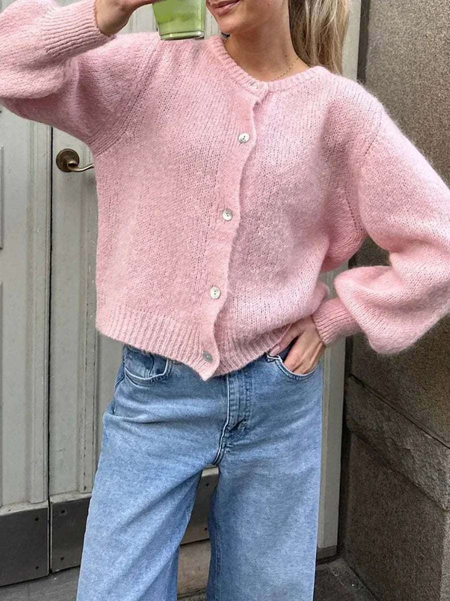 Mune | Y2K Button Closure Knit Casual Soft Cardigan Jacket