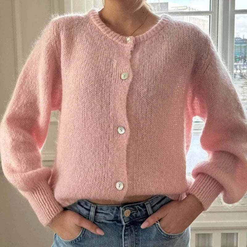 Mune | Y2K Button Closure Knit Casual Soft Cardigan Jacket