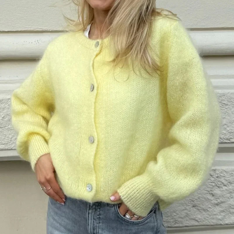 Mune | Y2K Button Closure Knit Casual Soft Cardigan Jacket
