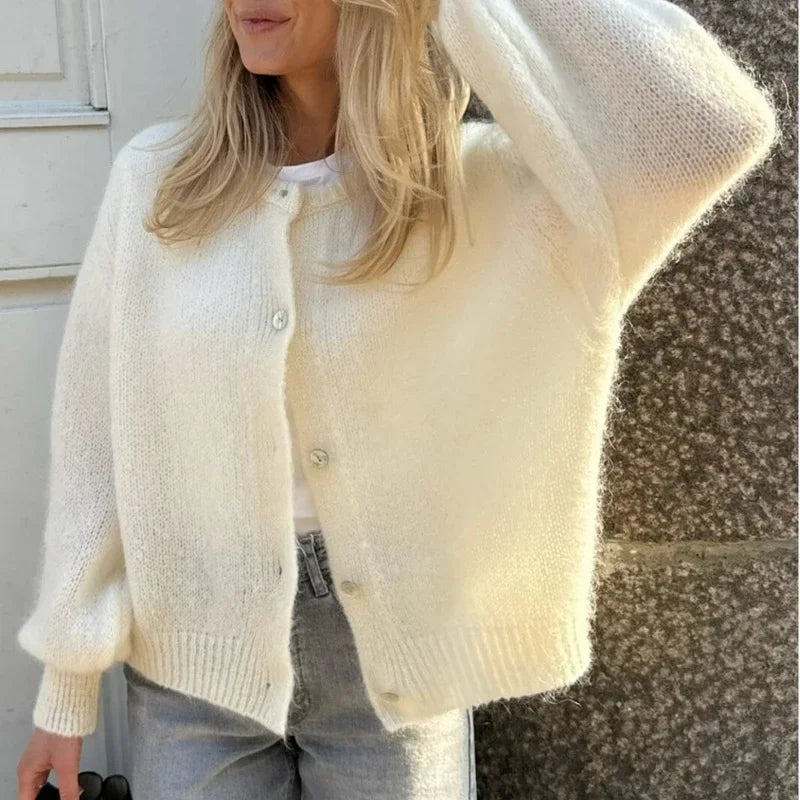 Mune | Y2K Button Closure Knit Casual Soft Cardigan Jacket