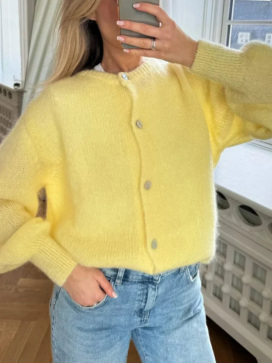 Mune | Y2K Button Closure Knit Casual Soft Cardigan Jacket