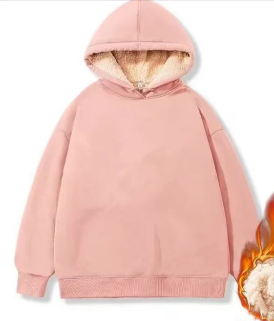 Mune | Sweatshirt with Sherpa-fleece with hood