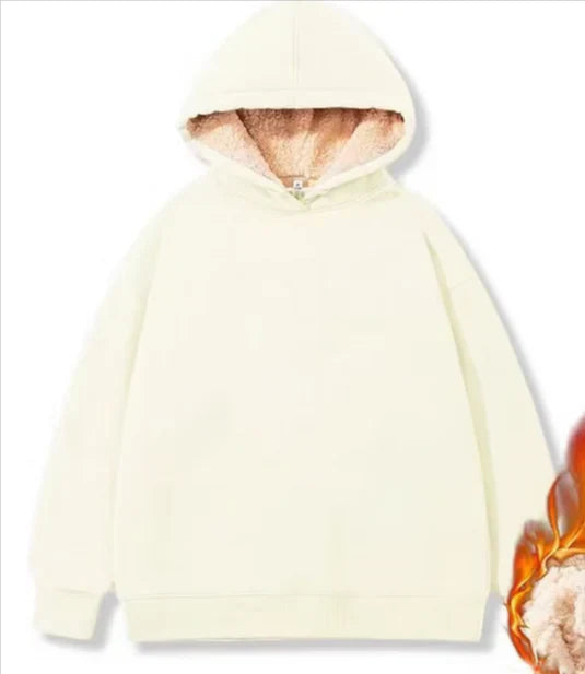 Mune | Sweatshirt with Sherpa-fleece with hood