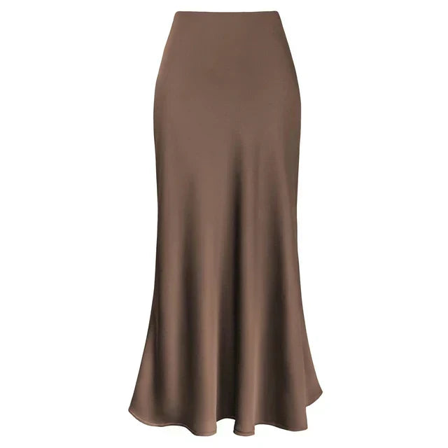 Mune Fashion | Fashion Longer Shiny Satin Skirt
