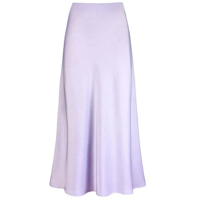 Mune Fashion | Fashion Longer Shiny Satin Skirt