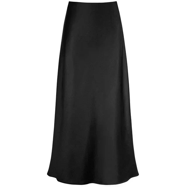 Mune Fashion | Fashion Longer Shiny Satin Skirt