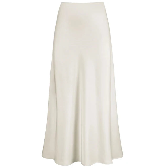 Mune Fashion | Fashion Longer Shiny Satin Skirt