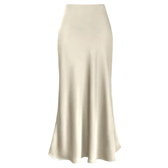 Mune Fashion | Fashion Longer Shiny Satin Skirt