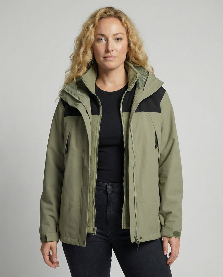 Warm women's winter jacket fleece