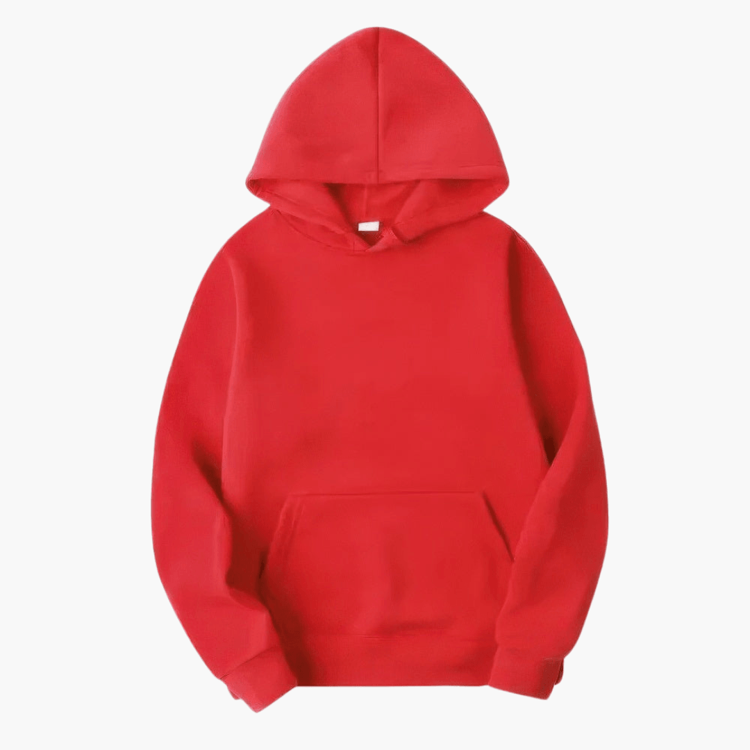 Men’s Simple Solid Long Sleeve Hoodie