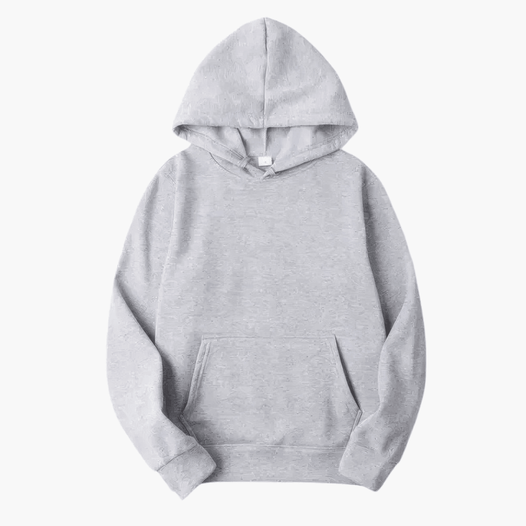 Men’s Simple Solid Long Sleeve Hoodie