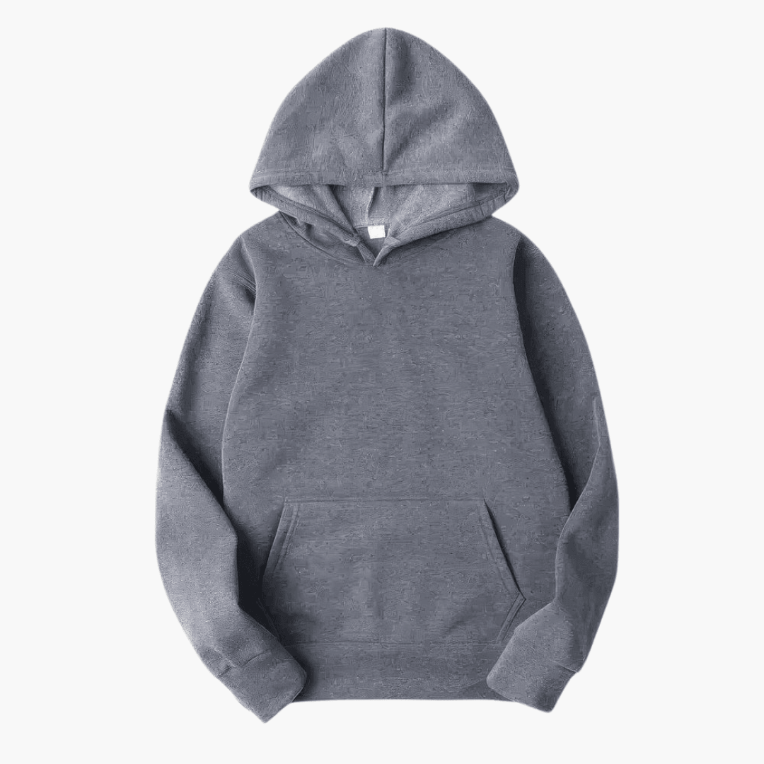 Men’s Simple Solid Long Sleeve Hoodie