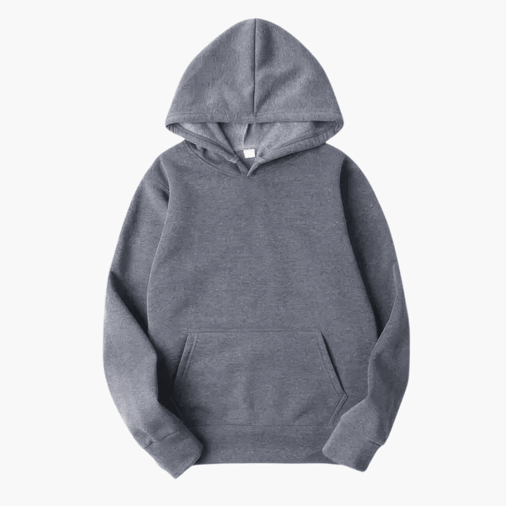 Men’s Simple Solid Long Sleeve Hoodie