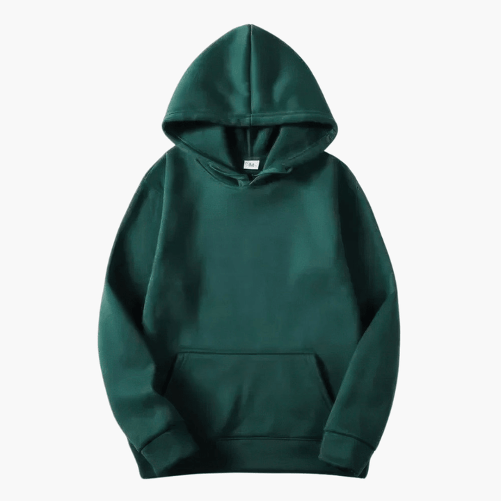 Men’s Simple Solid Long Sleeve Hoodie