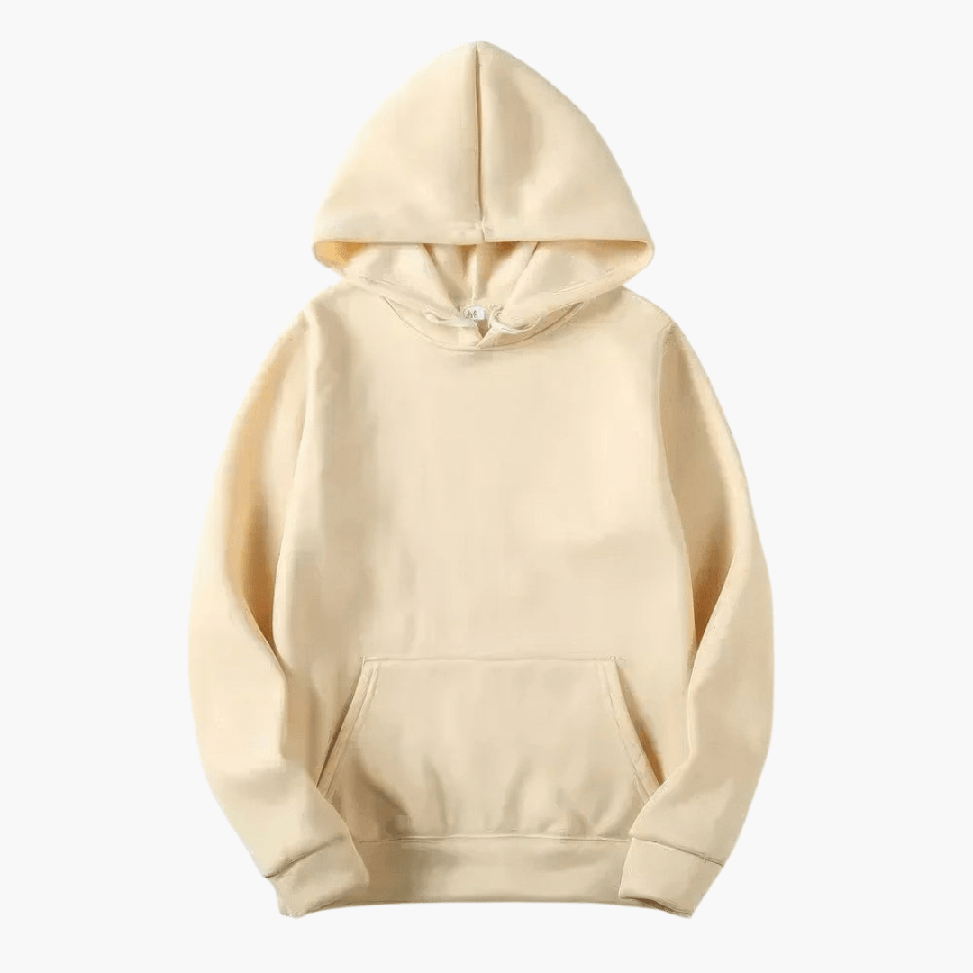Men’s Simple Solid Long Sleeve Hoodie