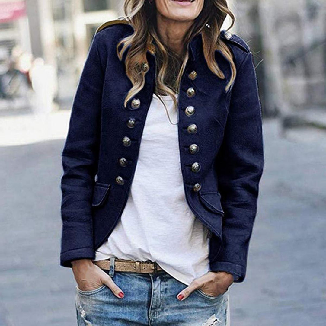 Mune | Women's blazer with stand-up collar and button closure