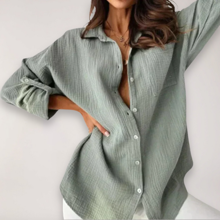Women’s Button Front Roll Up Shirt