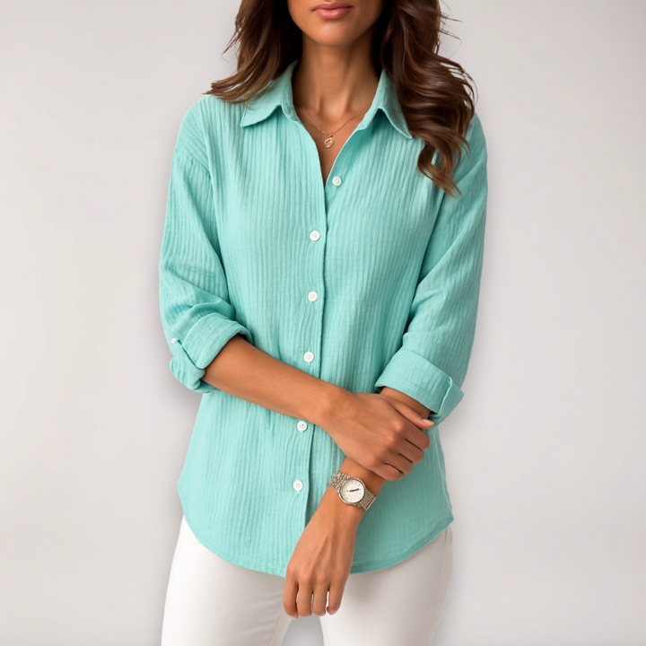 Women’s Button Front Roll Up Shirt