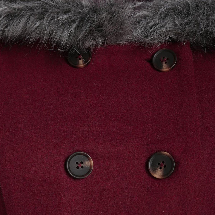 Mune | Women's Double Zipper Winter Coat with Fur Hood
