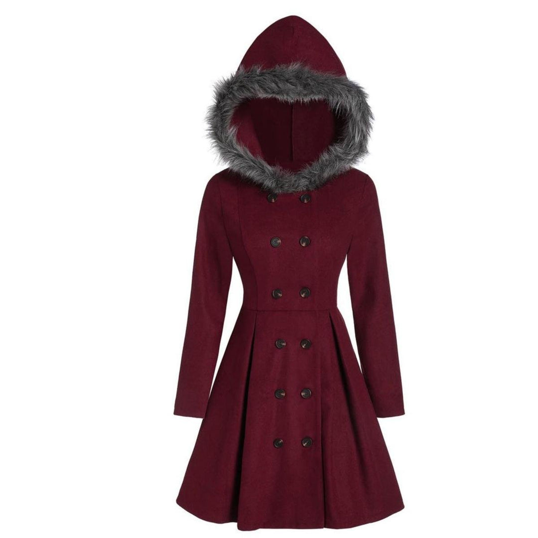 Mune | Women's Double Zipper Winter Coat with Fur Hood
