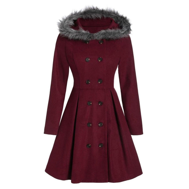 Mune | Women's Double Zipper Winter Coat with Fur Hood