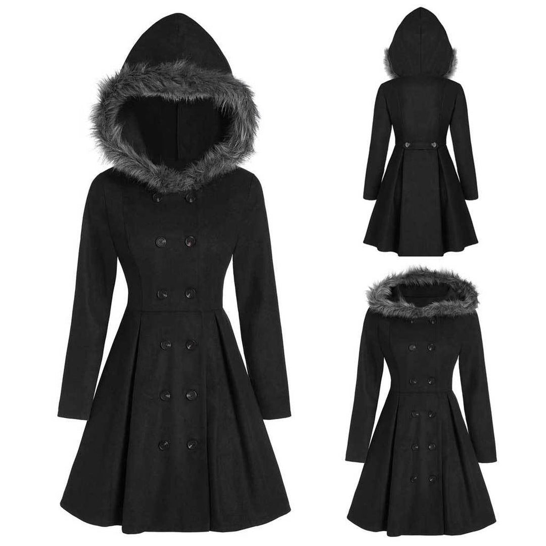 Mune | Women's Double Zipper Winter Coat with Fur Hood