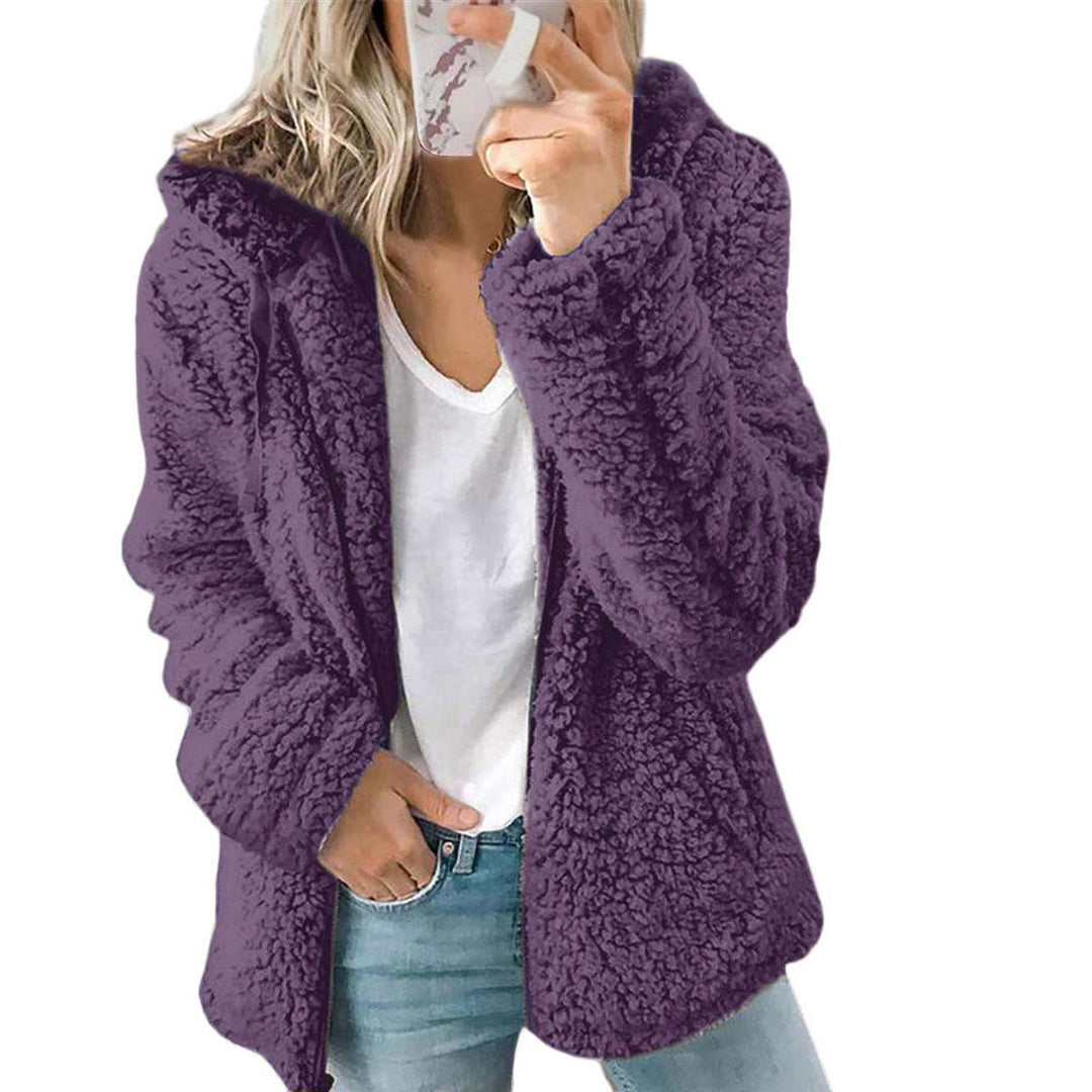 Mune | Women's Elegant Teddy Fleece Coat with Pockets and Zipper