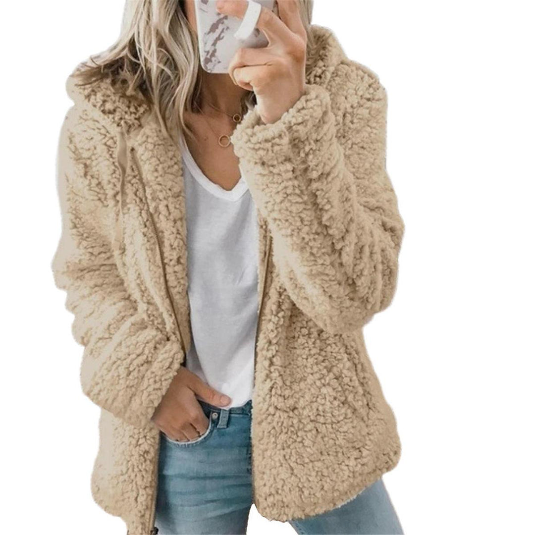 Mune | Women's Elegant Teddy Fleece Coat with Pockets and Zipper