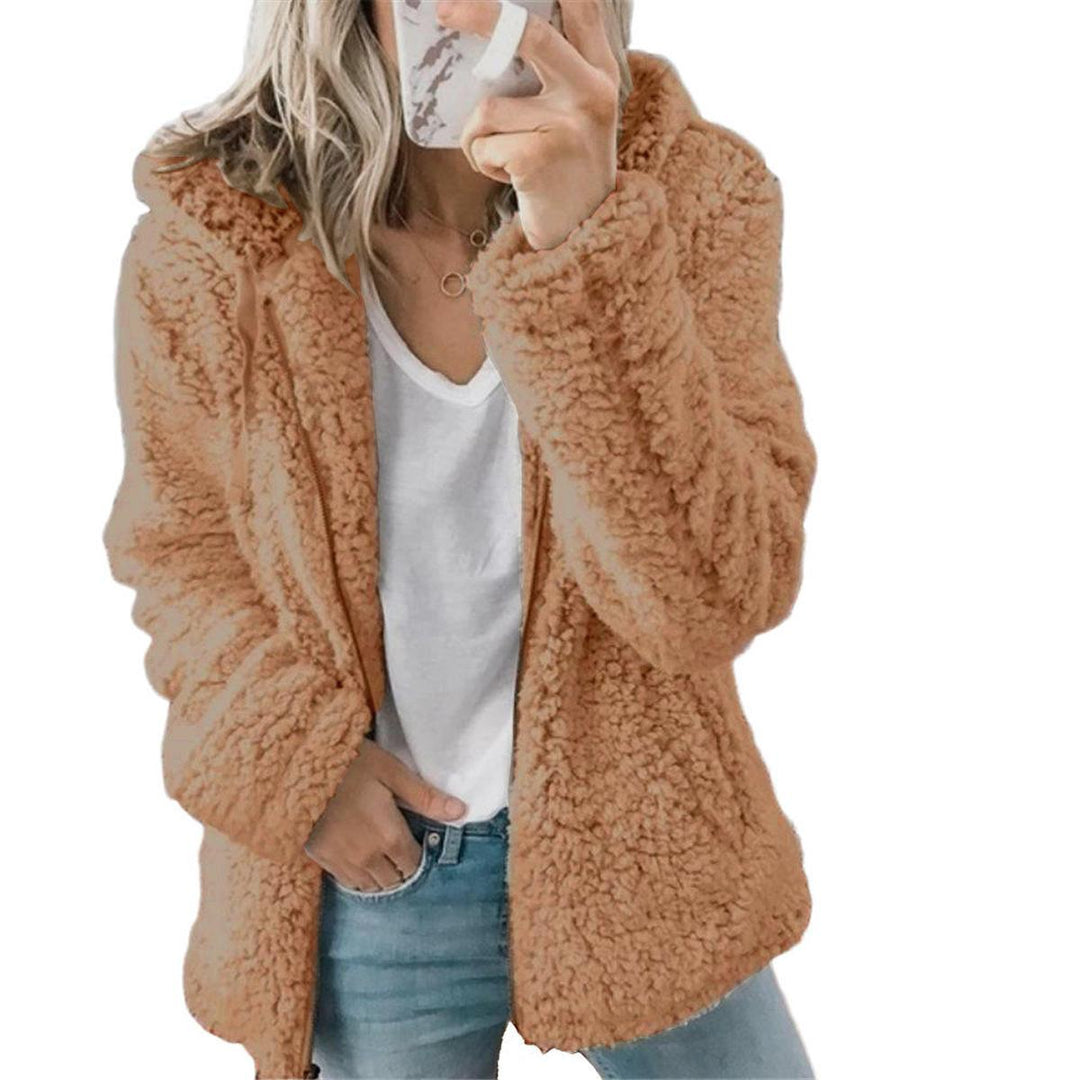 Mune | Women's Elegant Teddy Fleece Coat with Pockets and Zipper