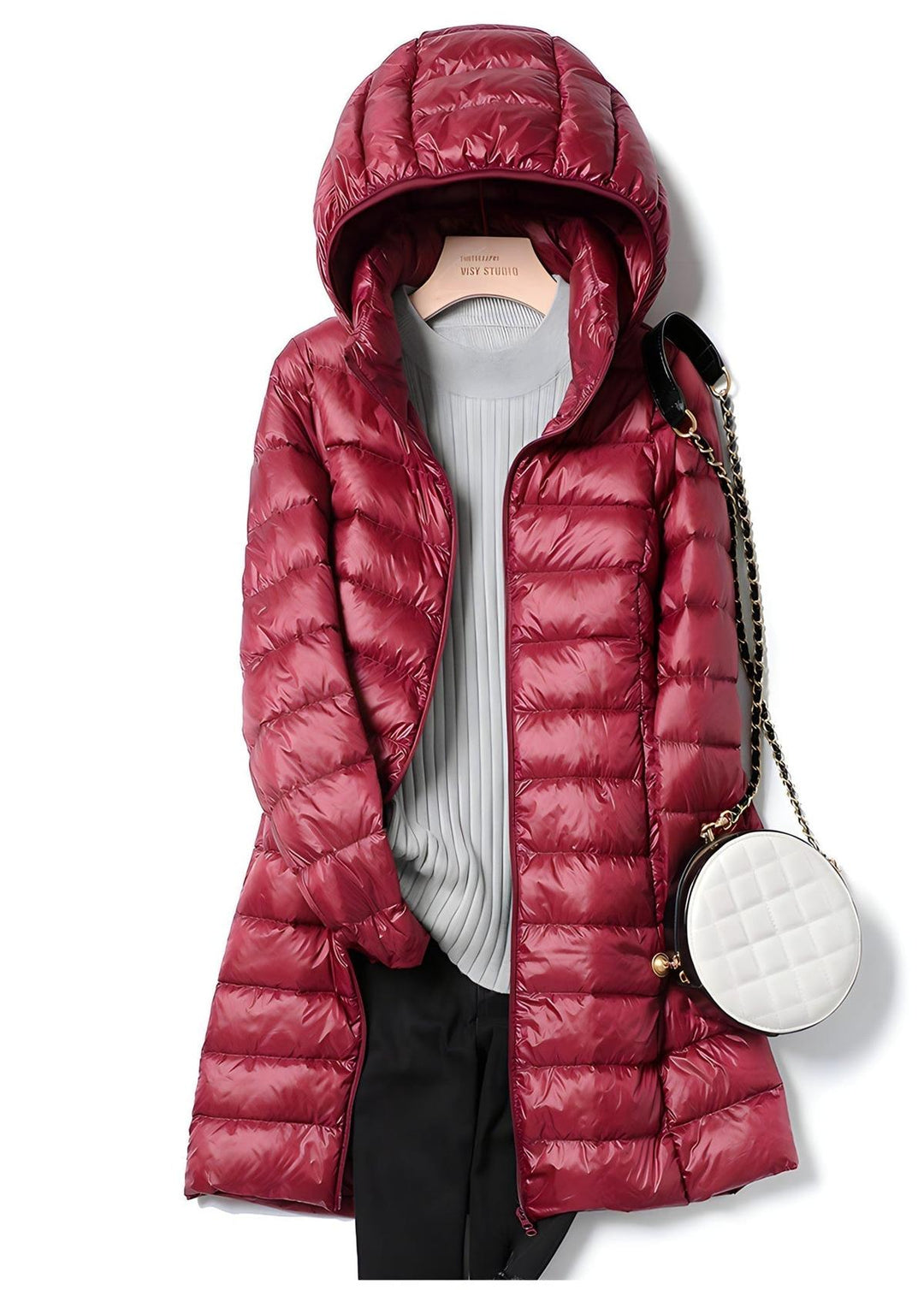 Mune | Women's Long Down Jacket with Removable Hood