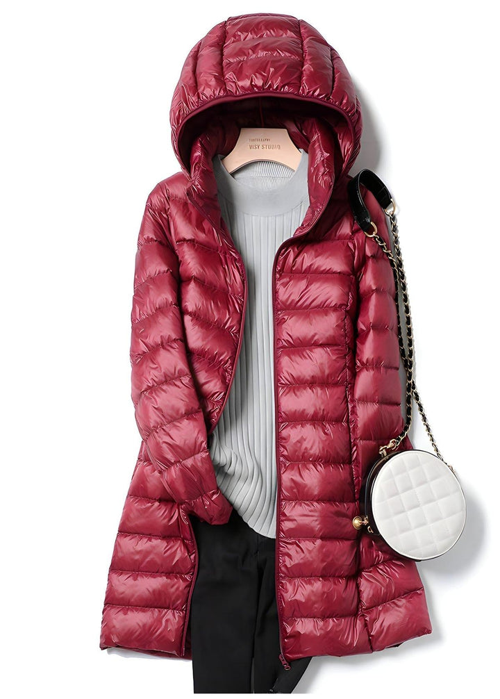 Mune | Women's Long Down Jacket with Removable Hood