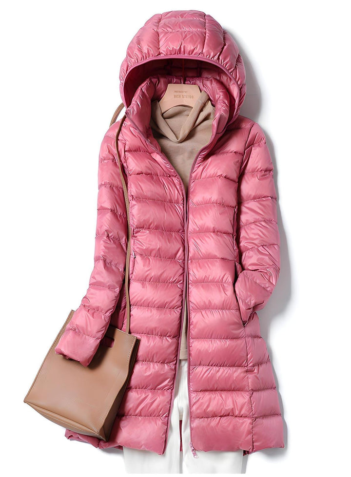 Mune | Women's Long Down Jacket with Removable Hood