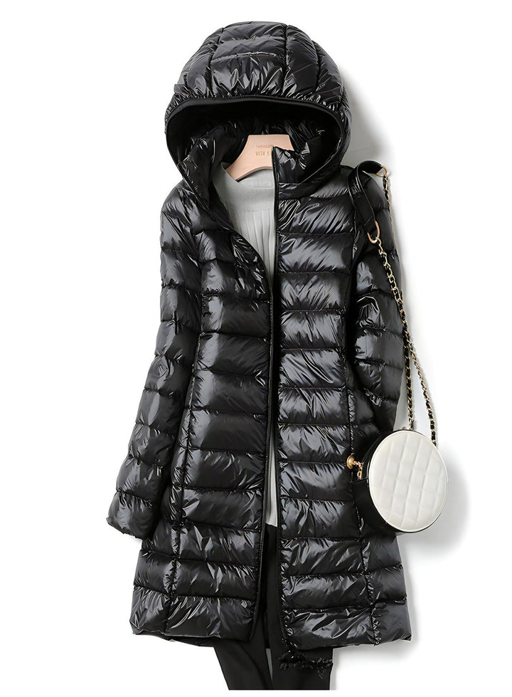 Mune | Women's Long Down Jacket with Removable Hood