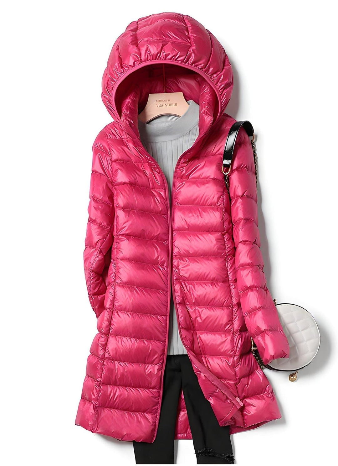 Mune | Women's Long Down Jacket with Removable Hood