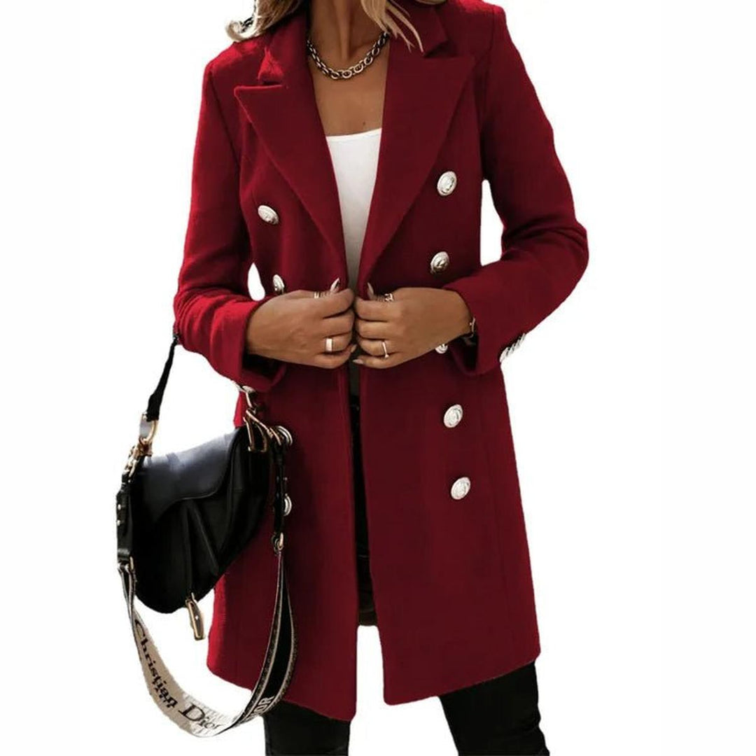 Mune | Women Long Wool Blend Double-Breasted Coat