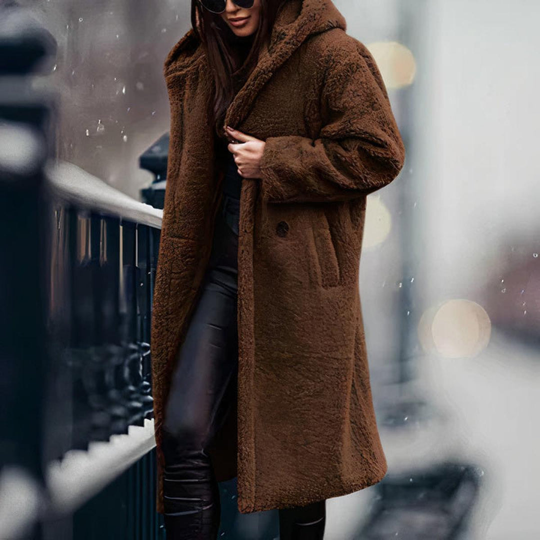 Mune | Women's Plus Size Teddy Fleece Coat with Hood
