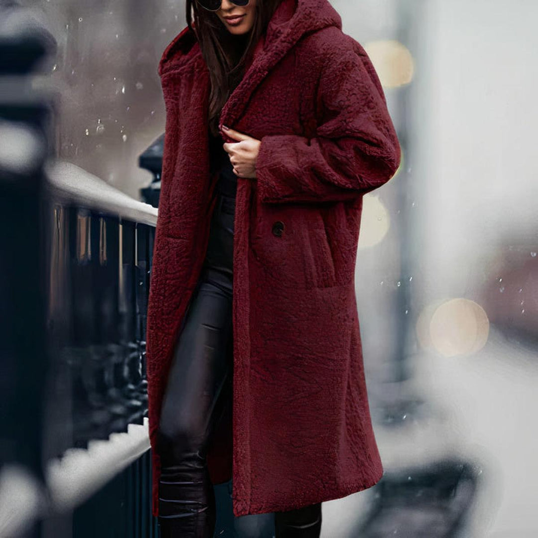 Mune | Women's Plus Size Teddy Fleece Coat with Hood