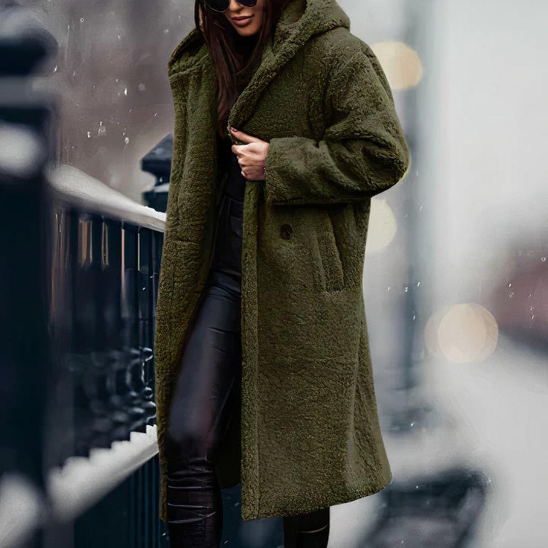 Mune | Women's Plus Size Teddy Fleece Coat with Hood