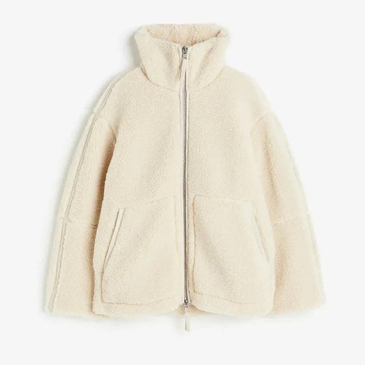 Mune | Women's Plus Size Wool Jacket with Stand-up Collar