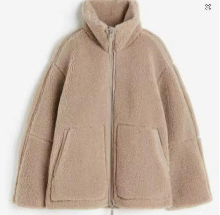 Mune | Women's Plus Size Wool Jacket with Stand-up Collar