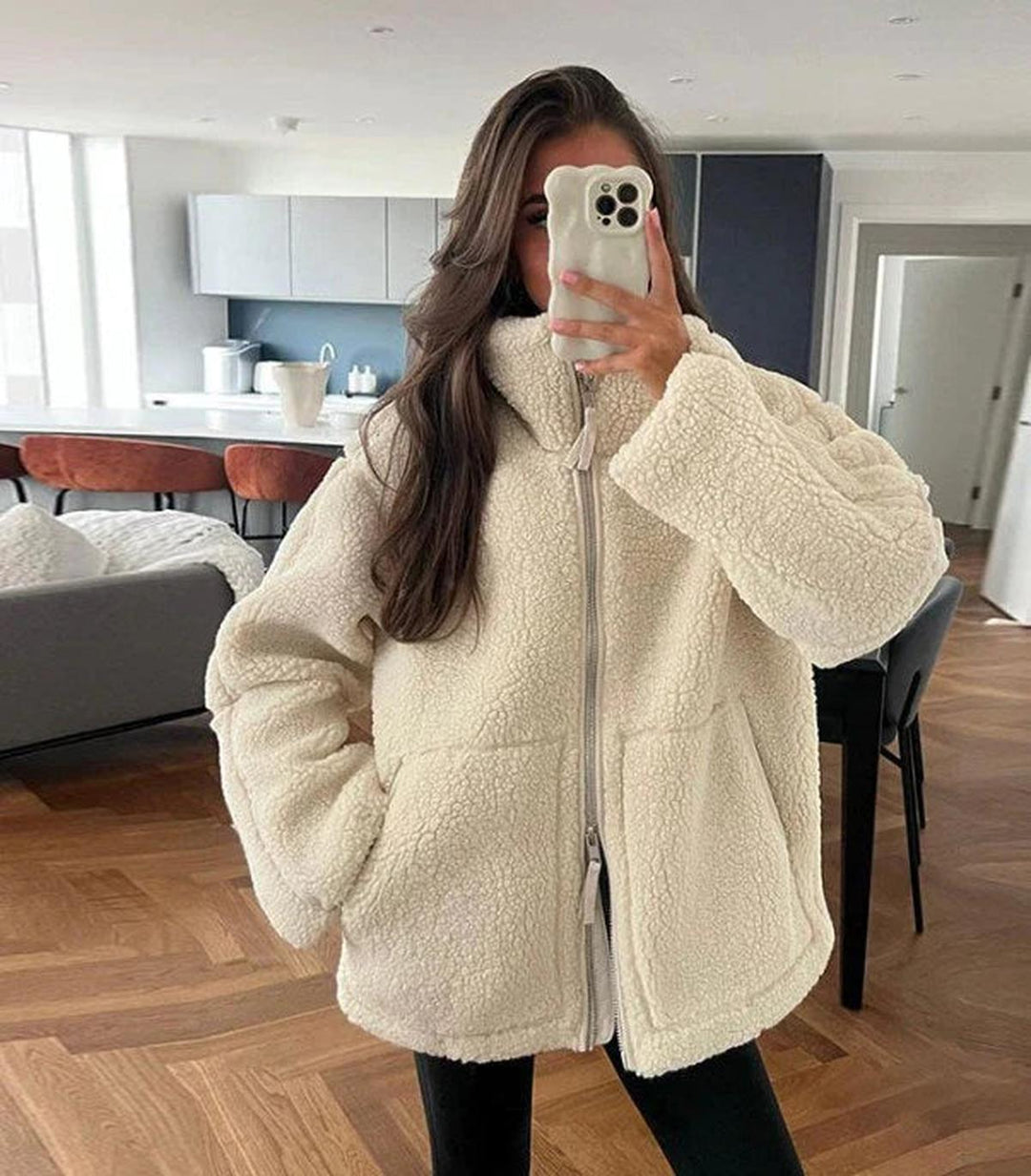 Mune | Women's Plus Size Wool Jacket with Stand-up Collar