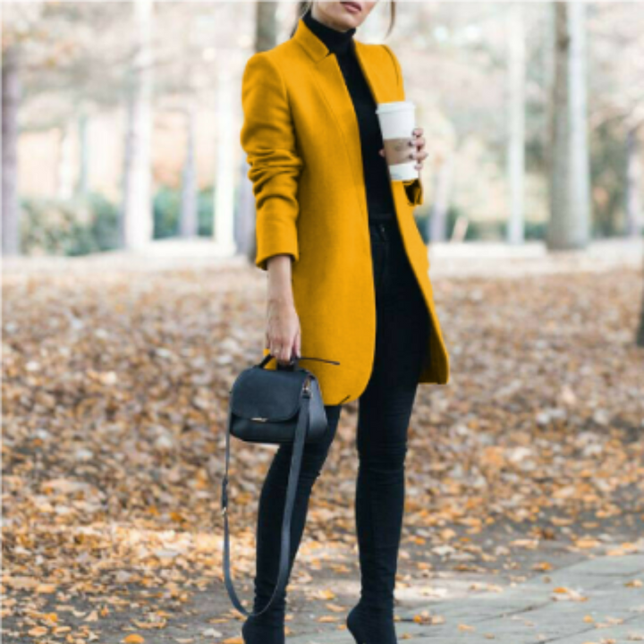 Mune | Women's Winter Coat with Stand-Up Collar and Timeless Design
