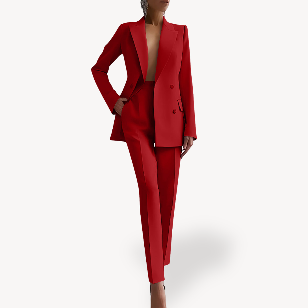 Women’s Tailored Blazer Trouser Suit Set
